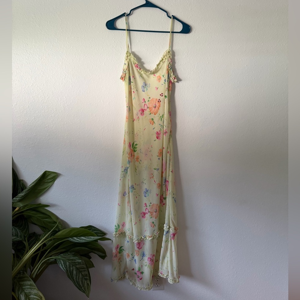 Victoria's Secret Vintage Floral Ruffle Slip dress